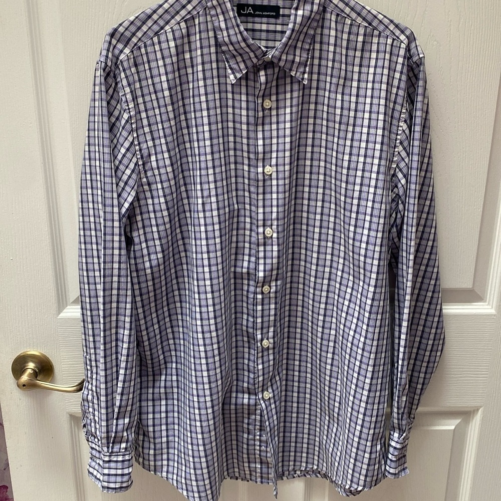 F mens John Ashford long sleeve button down shirt size L